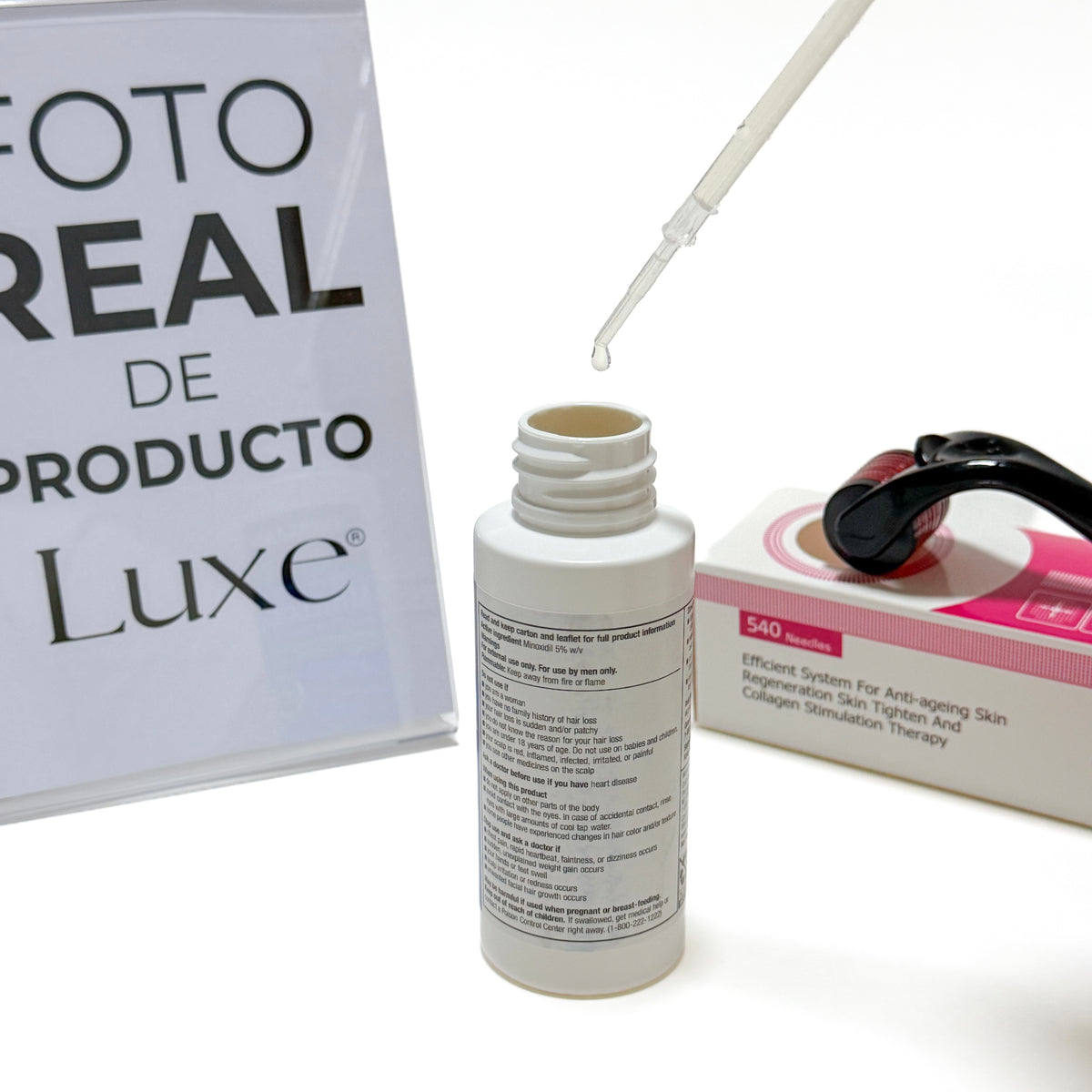 Minoxidil Kirkland® Original y Dermaroller de 0.50 MM